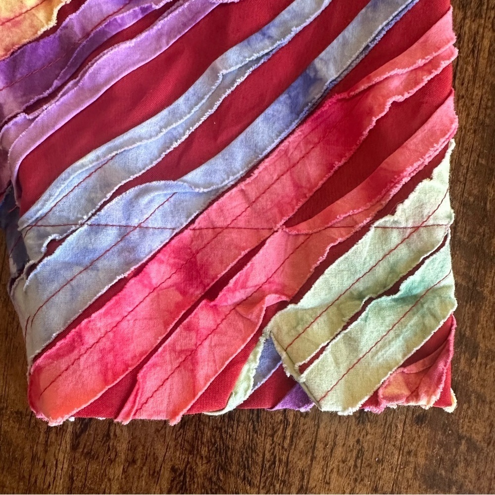Keren Hart | Vintage Colorful Artsy Cotton Rainbow Jacket, Size L - Picture 8 of 10